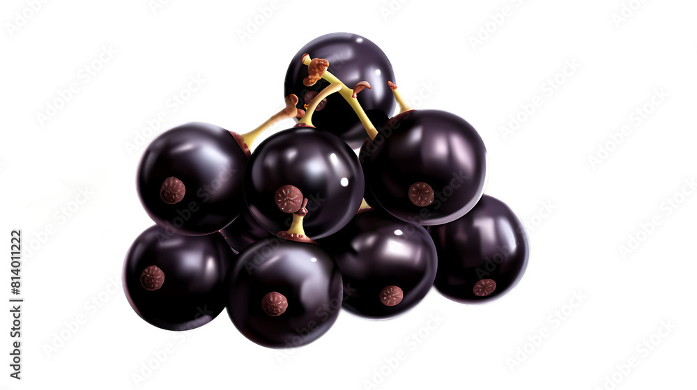 Blackcurrants with Transparent background. Blackcurrants with Transparent background.