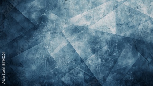 Blue and gray geometric background with a rough texture.