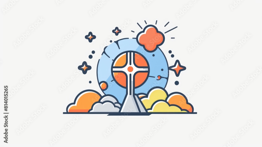 A clock tower standing tall in a sky filled with clouds. Suitable for various projects A clock tower standing tall in a sky filled with clouds. Suitable for various projects