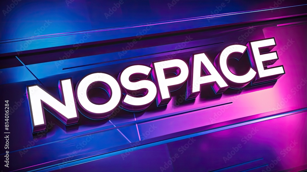 Neon 3D image of nospace Neon 3D image of nospace