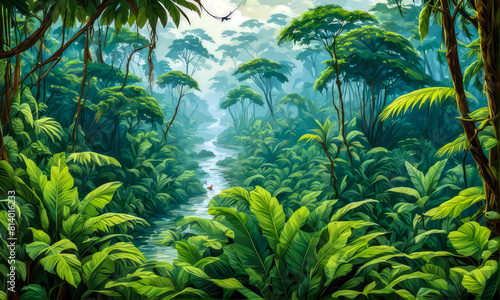 tropical jungle background © Hendra