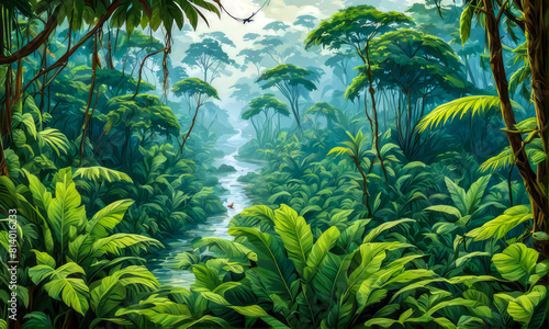 tropical jungle background