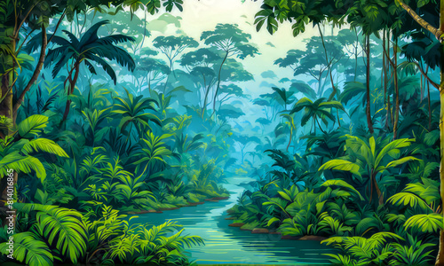 tropical jungle background