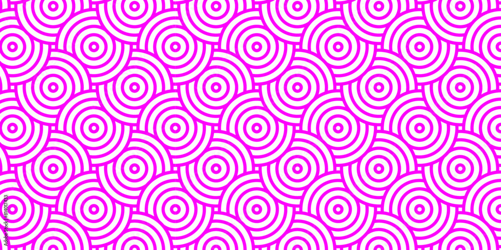 Overlapping Pattern Minimal diamond geometric waves spiral and abstract circle wave line. pink color seamless tile stripe geometric create retro square line pattern white background. Overlapping Pattern Minimal diamond geometric waves spiral and abstract circle wave line. pink color seamless tile stripe geometric create retro square line pattern white background.