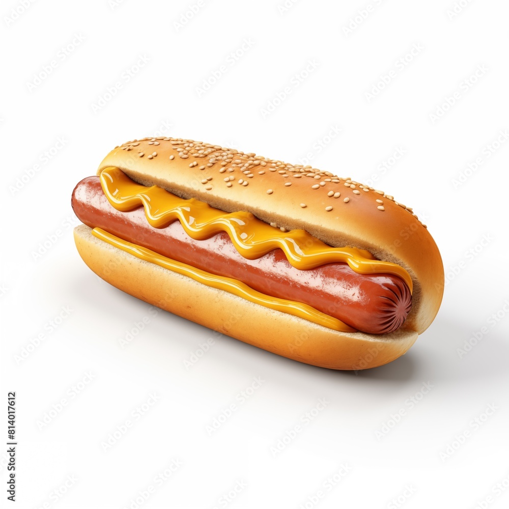 Hotdog isolated on white background Hotdog isolated on white background
