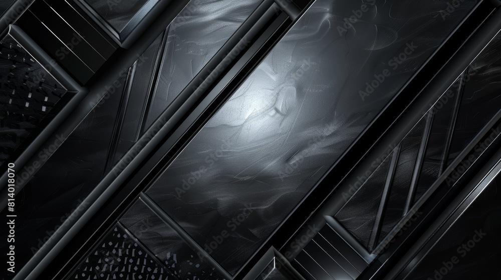 Obraz premium The image is a dark metal background with a glowing white light in the center