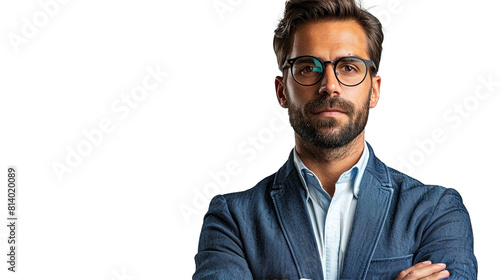 Professional consultant giving advice isolated on transparent background.PNG File 