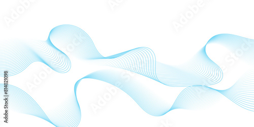 Technology abstract wave lines on white background Vector wavy lines pattern smooth curve flowing dynamic colorful gradient background. futuristic graphic energy sound waves technology concept.