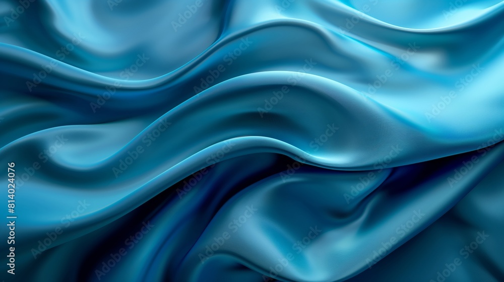3D blue silk satin fashion luxury soft relaxing background with curves for web advertising business 3D blue silk satin fashion luxury soft relaxing background with curves for web advertising business