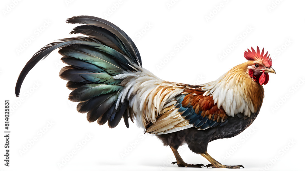 Fototapeta premium Isolated chicken on white background 