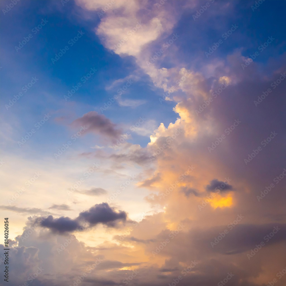 Beautiful sunset sky background. Colorful twilight sky with cloud. Beautiful sunset sky background. Colorful twilight sky with cloud.