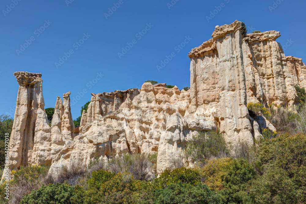 Les orgues d'Ille-sur-Têt dans le département des Pyrénées Orientales en région Occitanie - France Les orgues d'Ille-sur-Têt dans le département des Pyrénées Orientales en région Occitanie - France