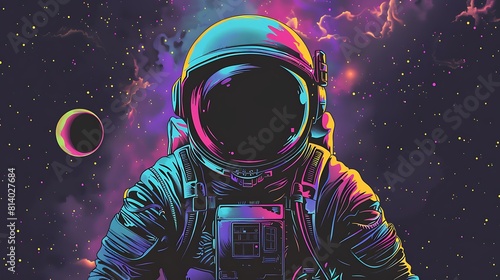 illustration, man, design, space, universe, science, future, moon, technology, cartoon, art, spaceman, graphic, galaxy, astronaut, helmet, background, stars, drawing, character, astronomy, cosmos, cos photo
