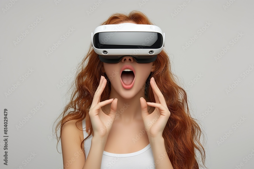 Excited Women Experiencing Modern Virtual Reality Excited Women Experiencing Modern Virtual Reality