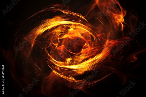 Radiant Swirl fire flames. Nature energy. Generate Ai