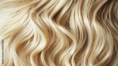 Closeup lock blonde white isolated hair blond curl colors wavy smooth long natural coloring concept 