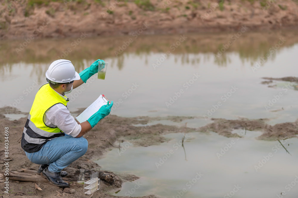 Environmental engineers inspect water quality,Bring water to the lab for testing,Check the mineral content in water and soil,Check for contaminants in water sources. Environmental engineers inspect water quality,Bring water to the lab for testing,Check the mineral content in water and soil,Check for contaminants in water sources.