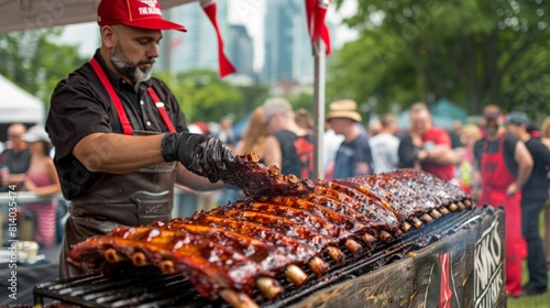 The Toronto Ribfest Canada one of the largest Canada Day celebrations featuring rib cooking competitions live music and family activities promoting community spirit and charitable fundraising in a fun