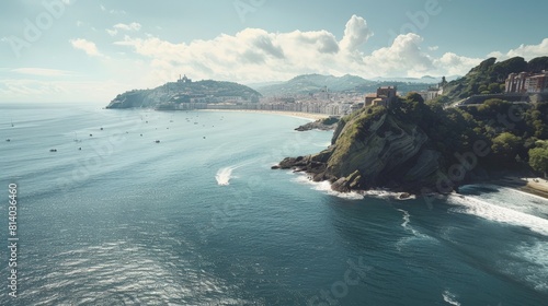 The San Sebastian International Film Festival in Spain a prestigious film festival attracting filmmakers and celebrities to showcase new films and celebrate cinematic art set against the backdrop of t photo