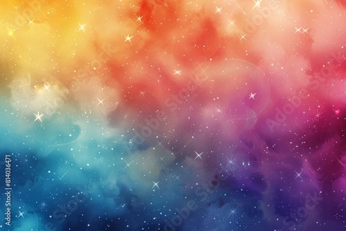 Colored abstract background with stars