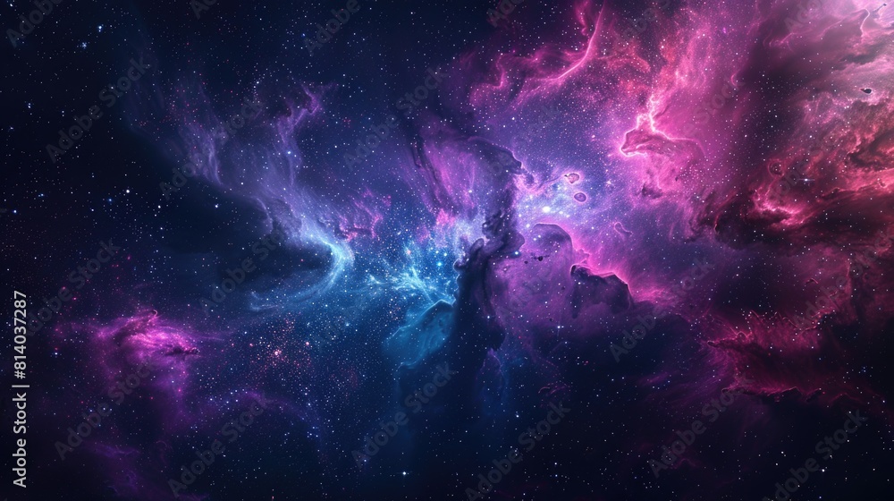 Colorful galaxy with purple and blue swirl Colorful galaxy with purple and blue swirl