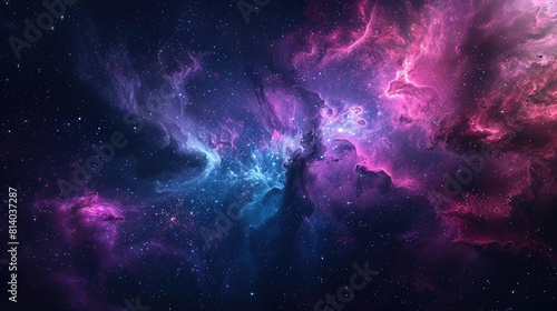 Colorful galaxy with purple and blue swirl