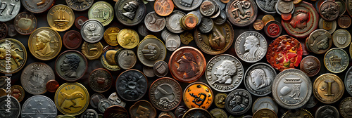 Antique and Modern Valuable Coins from Diverse Era: A Display of Numismatic Wealth photo
