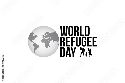 Refugee silhouette vectors and illustrations for world refugee day.