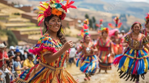 The Festival of the Sun in Cusco Peru a vibrant celebration of the winter solstice with Incan rituals traditional dances and colorful costumes attracting thousands to the historical capital of the Inc