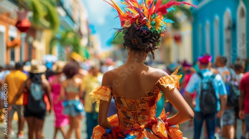 The Festival de la Calle San Sebasti?n in San Juan Puerto Rico a major cultural celebration marking the end of the Christmas season featuring traditional Puerto Rican music crafts and food with lively photo