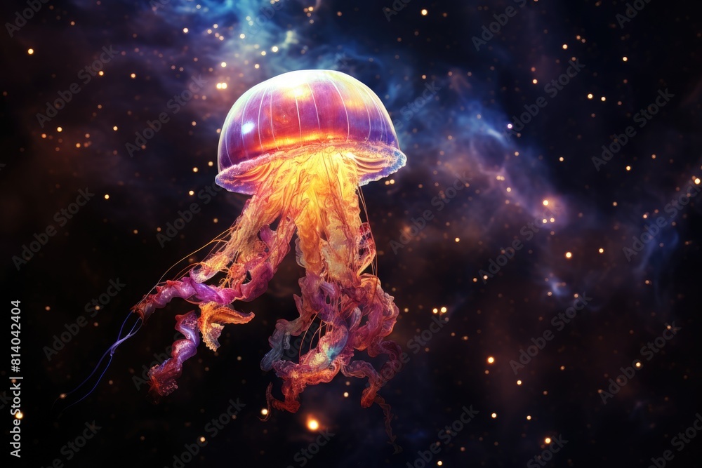 Jellyfish in the outer space. Jellyfish in the outer space.