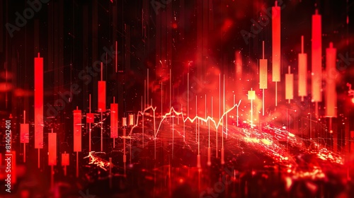 Stock Market Crash, Crisis, and Economic Recession, Bear Market - Abstract Digital Chart Background