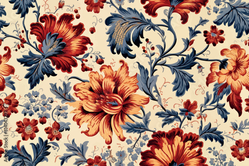 Ethnic floral zentangle, doodle seamless background. Beautiful doodle art flowers. Hand drawn herbal design elements. Multicolored pattern.