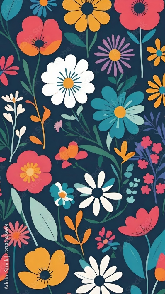 meadow floral pattern, Floral beauty meadow floral pattern, Floral beauty