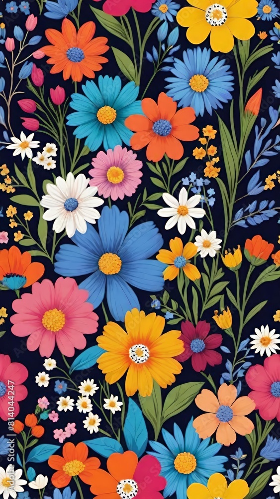 meadow floral pattern, Floral beauty meadow floral pattern, Floral beauty
