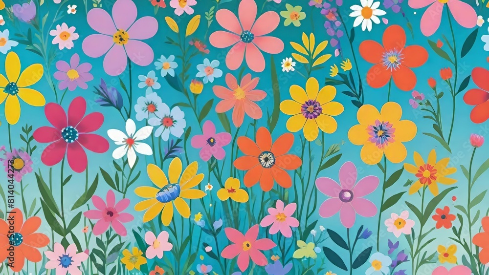 meadow floral pattern, Floral beauty meadow floral pattern, Floral beauty