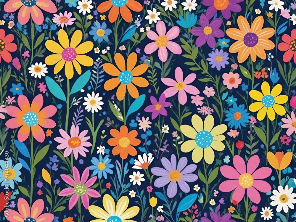 meadow floral pattern, Floral beauty meadow floral pattern, Floral beauty