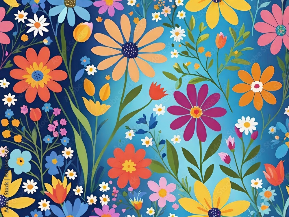 meadow floral pattern, Floral beauty meadow floral pattern, Floral beauty