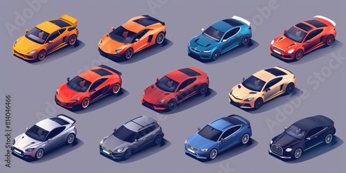 Collection of cars in various colors and styles
