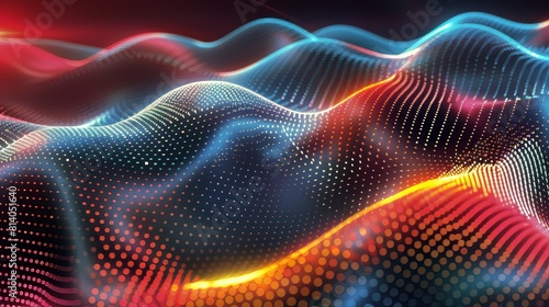 Colorful wavy patterned background with smooth flow