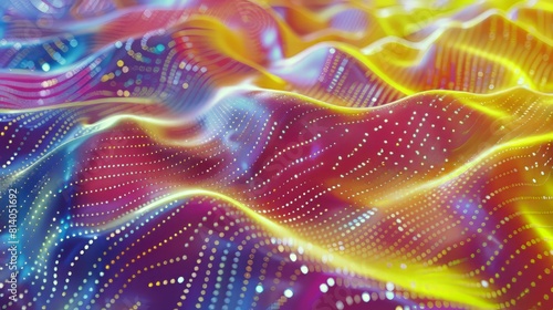 Colorful wavy patterned background with smooth flow