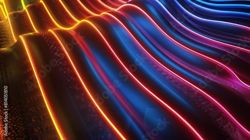 Colorful wavy patterned background with smooth flow