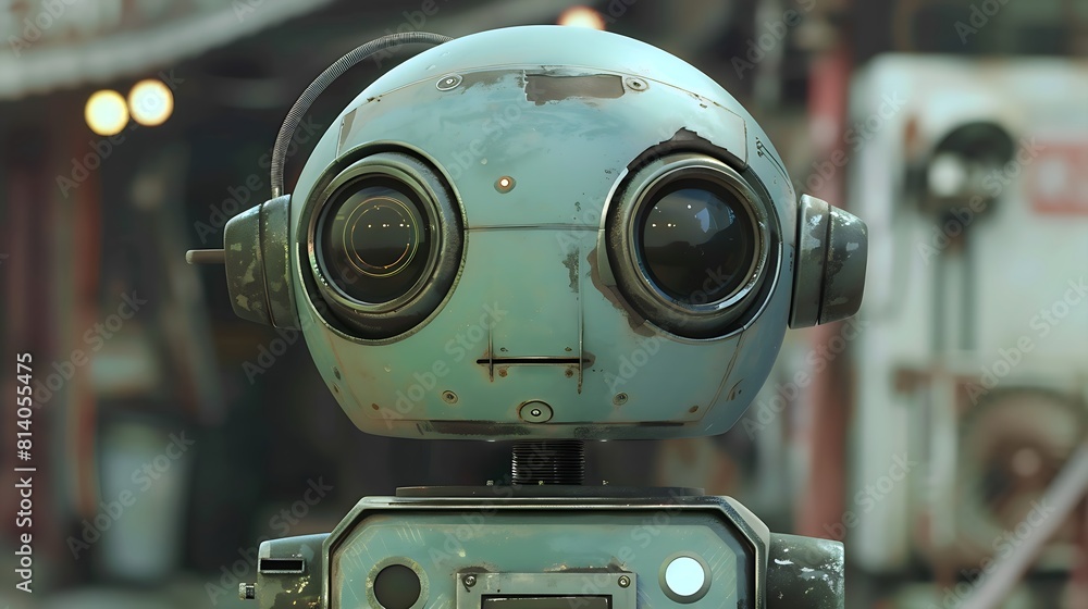 cute rusty humanoid looking lovingly into the camera cute rusty humanoid looking lovingly into the camera