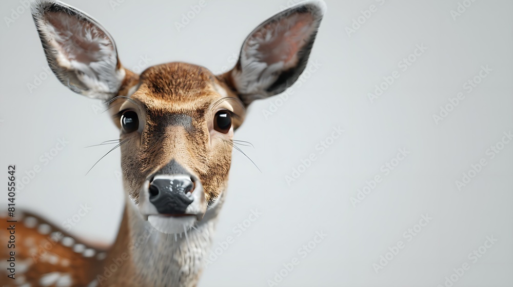 Close-Up of a Young Deer - Wildlife Portrait Close-Up of a Young Deer - Wildlife Portrait