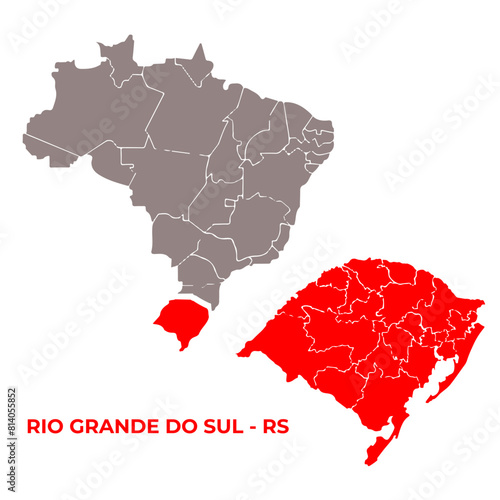 Mapa do Rio grande do sul  Flat
