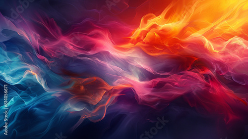 A dynamic abstract background of vibrant colors and fluid shapes, reminiscent of a digital masterpiece brought to life through the lens of a high-definition camera, offering a visually captivating 