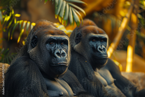 Gorillas with voice-to-text technology, able to communicate verbally with humans through a digital interface, © Oleksandr