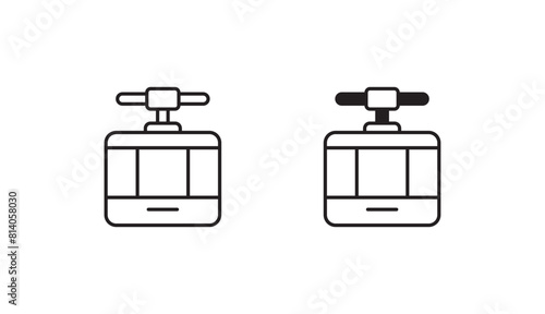 Cable Car icon design with white background stock illustration