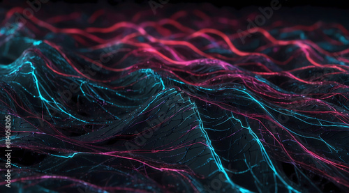 Abstract high-tech surface, containing electricity network - Generative Ai