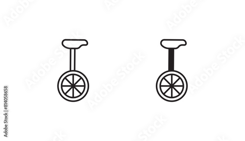 Monocycle icon design with white background stock illustration
